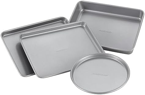 Farberware Bakeware Steel Nonstick Toaster Oven Pan Set, 4-Piece ...