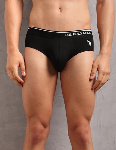 Image of U.S. Polo ASSN. Men's OEB18 Cotton Stretch Breathable Underwear Briefs - Pack of 2