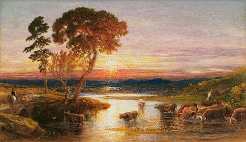 Tableau toile coucher du soleil SERENDIPITP d'art célèbre 60x90cm