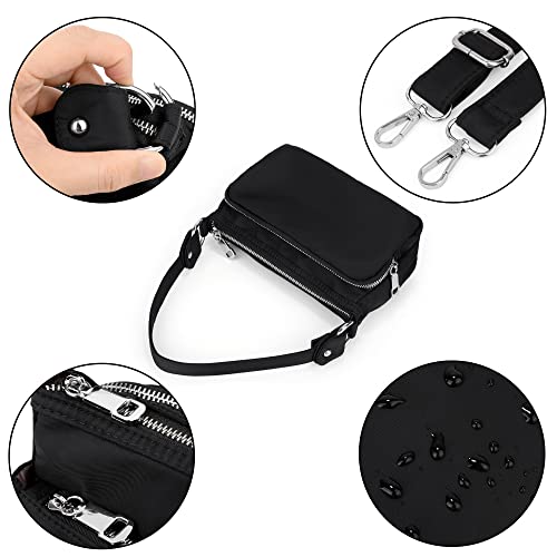 UTO Small Crossbody Bags for Women 3 Zippers Shoulder Purse with Detachable Handle and Adjustable Strap4