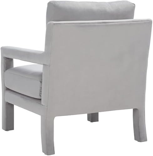 Miniatura 8 de SAFAVIEH Home Collection Kye Mid-Century - Silla decorativa de terciopelo verde oliva (totalmente montada) Verde