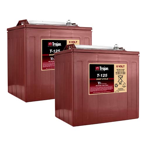 Trojan T-125 6V 240Ah Flooded Lead Acid Gc2 Deep Cycle Battery X2 #TOP14