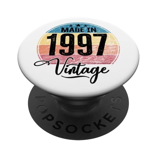 Birthday Vintage Año de nacimiento 1997 Cumpleaños bday PopSockets PopGrip Intercambiable