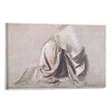 Leonardo Da Vinci-Poster mit Draperie-Zeichnung auf 