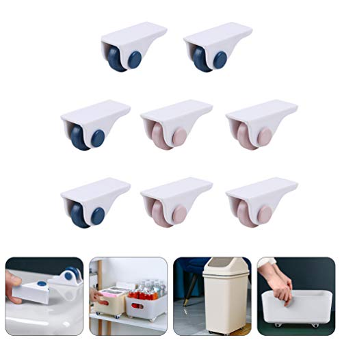 BESPORTBLE 8 rodas autoadesivas, caixa de armazenamento, rodas giratórias, giratórias, acessórios de