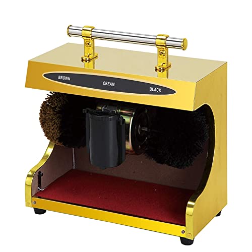 Lucidascarpe a induzione Automatica, sensore a infrarossi Completamente Automatico Spazzola a Pettine per Uso Domestico Portatile Lucidascarpe (Argento) (Nero)