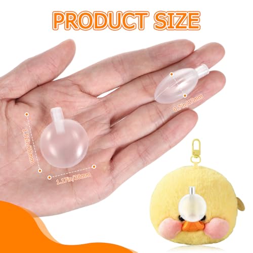 Nogeqi 50 Stück Quietscher zum Einnähen 37mm, Spieluhr zum Einnähen Rasseleier Hundespielzeug Quietschend Rassel Baby Transparent Squeakers für Hunde Spielzeug Haustiere Geeignet