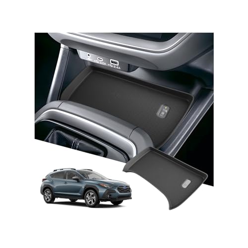 SXCY for 2024 2025 2026 Subaru Crosstrek/Impreza Wireless Charging Protective Mats 2025 2026 Crosstrek/Impreza Accessories Center Console Inserts Liner Anti-Slip Anti-Dust Waterproof Mats