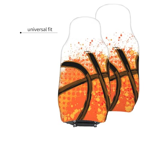 Funda universal para asiento de coche con pintura abstracta naranja para revivir tu pasión 6