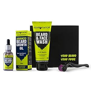 Beardinator 3 Step Advanced Beard Growth Kit | For Faster Beard Growth | Combo of Advanced Beard Growth Oil, Beard…