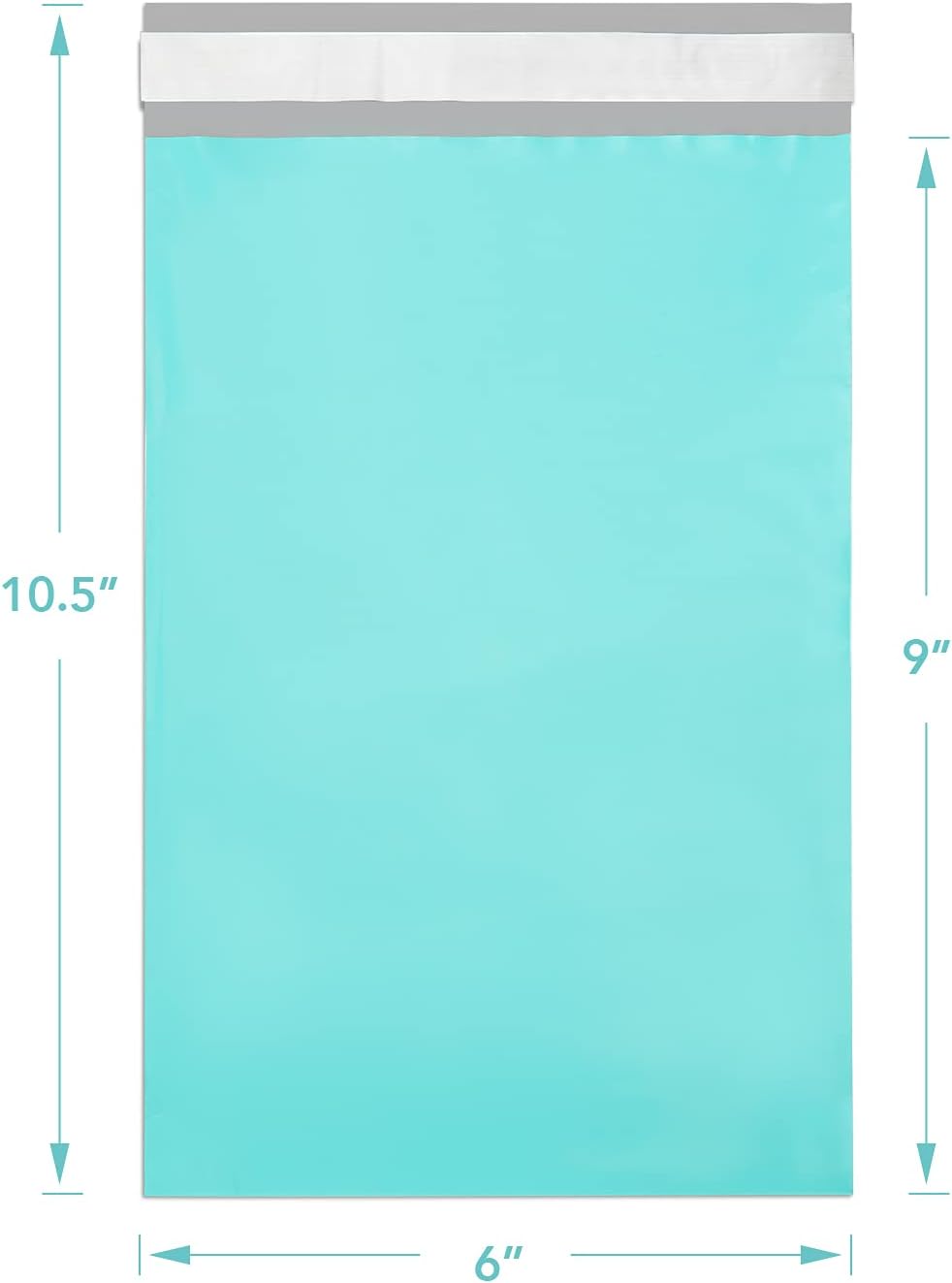 KeePack Poly Mailers 6x9 Inch 200 Pcs, Shipping Bags for Clothing with Self-Sealing Envelopes, Waterproof and Tear-Proof Poly Bags (Teal)