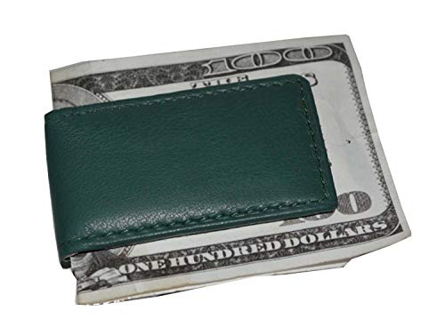 Image of LB LEATHERBOSS Men's New Leather Strong Magnetic Money Clip (Green)
