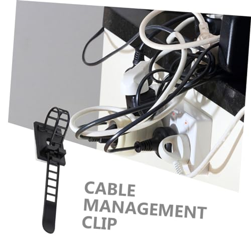 25 Clips adhesivos organizadores para cables y alambres para oficina miniatura 2