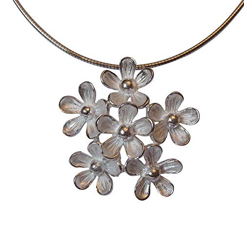 Pendentif Kerria argent massif brossé PEAG6034 collier femme chic