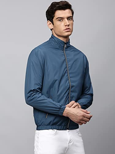 Image of Dennis Lingo Polyester Regular Fit Full Sleeves Men's Solid Shell Jacket with 2 Pockets - Lightweight Casual Winterwear for Men