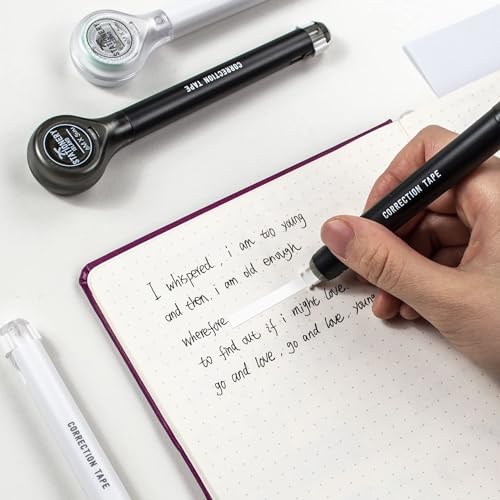 Stationery Island Cinta Correctora Roller Paquete de 4, Cintas Corrector Compact Corrección de Oficina Hogar Material Escolar y Papeleria para Estudiante Niño Adulto Oficinista 6mx5mm - imagen 3