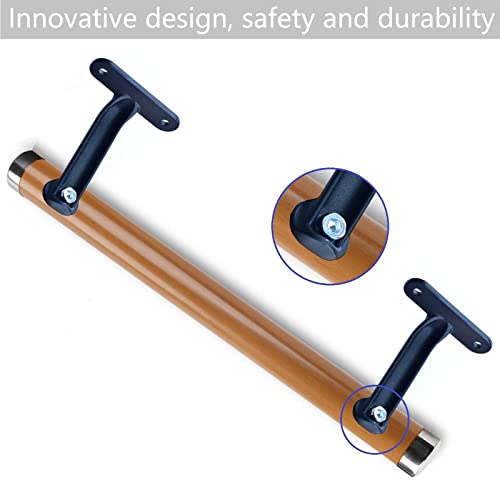 Dakzhou 1.6Ft Non-Slip Resin Handrail for Stairs,Wall Mounted Safety Grab Bar Indoor/Outdoor with Sturdy Metal Barckets, Safety Grab Bars for Handicap, Seniors (1.97" Round) by Dakzhou - Used condition - Image 3