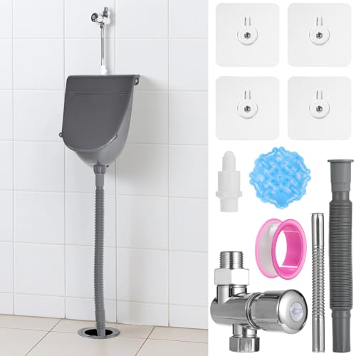 Urinal de pared, inodoro para orinar, con kit completo de descarga