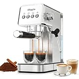 Ollygrin Semi-Automatic Espresso Machine with Milk Frother, Stainless Steel Espresso Coffee Machine, Compact Espresso Coffee Machine for Cappuccino & Latte
