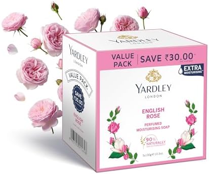 Yardley London English Rose Luxury Soap, 100 G, Pack of 3