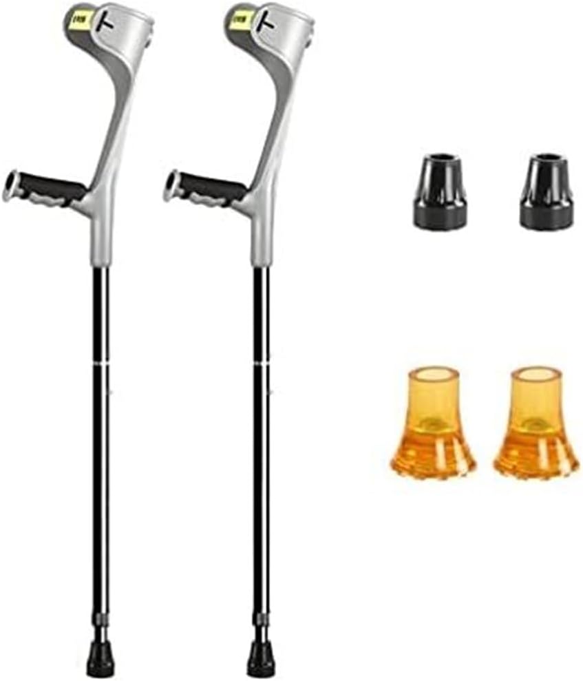 Adult Crutches Aluminum Adjustable Height Folding Crutches for Men and Women Height 150-196 Cm Forearm Crutches