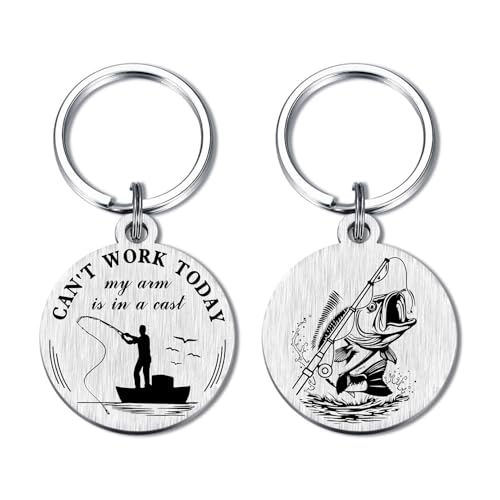 Porte-clés de pêcheur amusant : idée cadeau originale pour anniversaire et Noël