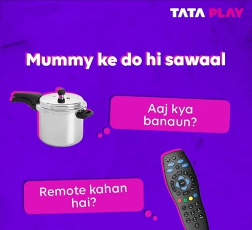 Image of Remote for Tata Sky Set Top Box - Works with HD & SD Ta-taPlay Setup Boxes | Match Existing Keys | Non-Voice Remote Control Replacement(Tata Sky Remote)