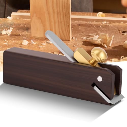 Mini Wood Planer, 3 inch Wood Hand Planer Ebony Woodworking Plane for Planing Smoothing Flat Bottom Trimming Perfect for Carpenter DIY Cutting Tool for Woodworking