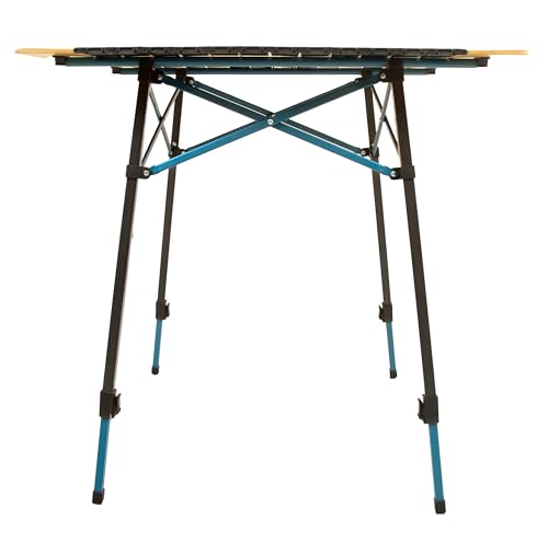 Mesa de Camping Plegable MOUNTAIN SUMMIT GEAR MSG-TBL/HYB con superficie híbrida de Aluminio y Bambú y estructura de acero ajustable miniatura 6