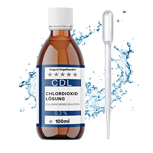 1x 100ml Chlordioxid-Lösung 0,3% – CDL/CDs in Braunglasflasche & HD-PE Pipette zum Tropfen