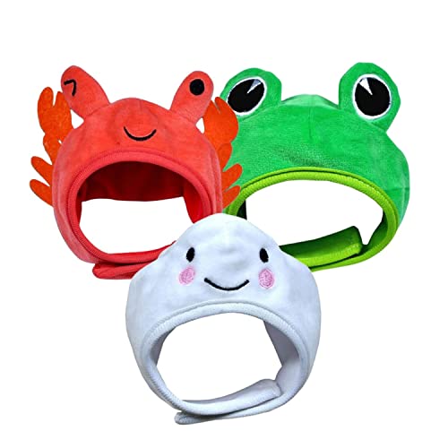 Set 3Pcs Quiet Ears For Dogs - Dog Ear Muffs For Noise, Dog Ear Protector Crab Frog Dress Up Costume Pet Hat Christmas Cosplay Anti Anxiety Cover For Small Dogs Cats Accessories #TOP24