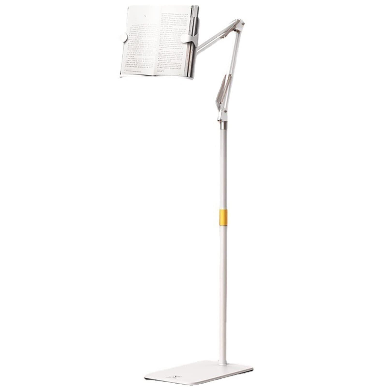 Soporte de Lectura, Soporte para Libros Plegable de pie con Bandeja para teléfono - Soporte de Lectura Perezoso para Escritorio y Cama - Altura y ángulo Ajustables - Soporte portátil y girat