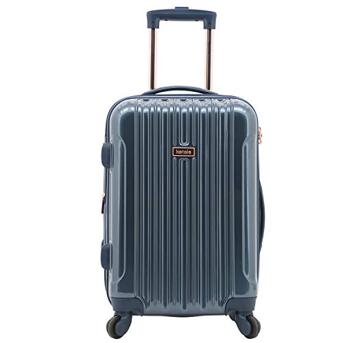 Kensie Women's Alma Hardside Spinner Luggage, Tsa-Approved, Midnight Blue, 3-Piece Set (20/24/28) #TOP4