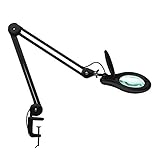 6000k kontrastreiches weißes Arbeitsplatzlampe. Die 60LED sind gleichmäßig um die Lupenlampe verteilt, ohne Schatten und Blendung, was die Kontrolle sehr genauer Details und Farben erleichtert. Vier Dimmstufen können Ihre Grundbedürfnisse erfüllen. Die Lebensdauer von 50.000 Stunden ermöglicht es Ihnen, die Mühe zu vermeiden, die Glühbirne zu wechseln. Die Vorteile von LED-Leuchten sind: umweltfreundlich, energiesparend und effizient.