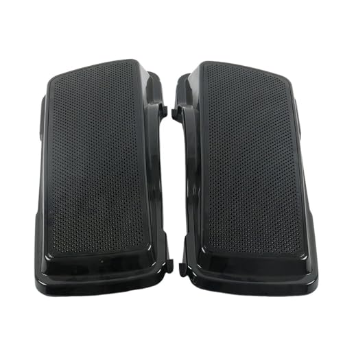 Tapas para altavoces de alforjas triples de 6,5 pulgadas compatibles con alforjas de Harley Davidson Touring (1994-2013), Electra Glide, Street Glide y Road Glide, color negro miniatura 4
