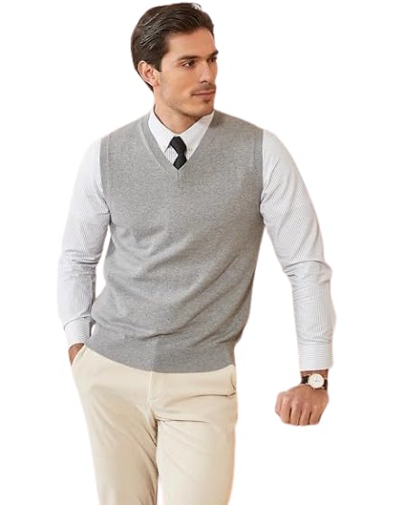 daily dude Mens Woolen V-Neck Sleeveless Soft & Lightweight Comfortable Fit for Formal, Office & Casual Sweaters for Winter wear-M-picture-51