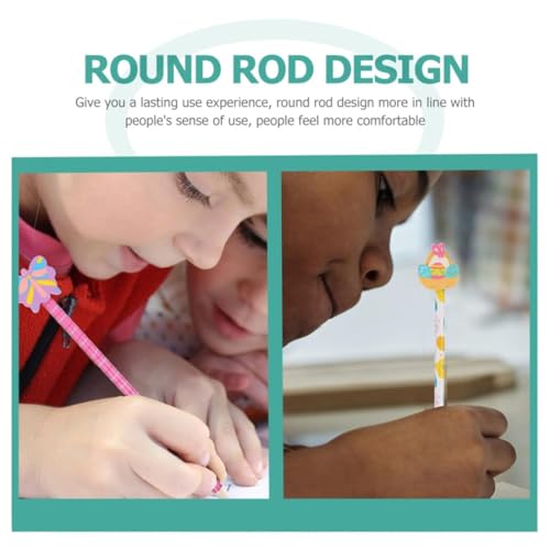 HAGNA 12 Stück Bleistift Ostern, Ostern Stift Bleistifte Kinder Ostern, Inklusive 3D-Radierer, 12 Motive Hase, Osterei, Küken, Schreibstifte Geschenk Mitgebsel