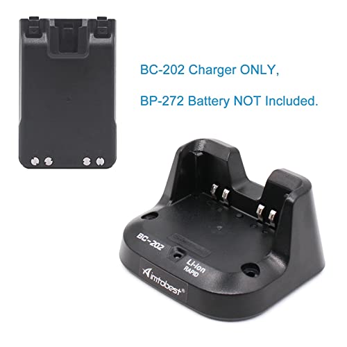 Bc-202 Rapid Charger Compatible For Icom Id-31 Id-31A Id-31E Id-51 Id-51A Id-51E Id-52 Id-52A Id-52E Ic-705 Ip-100H Ip-503H Ip-501H Two Way Radio Bp-271 Bp-272 Bp-307 Battery #TOP4