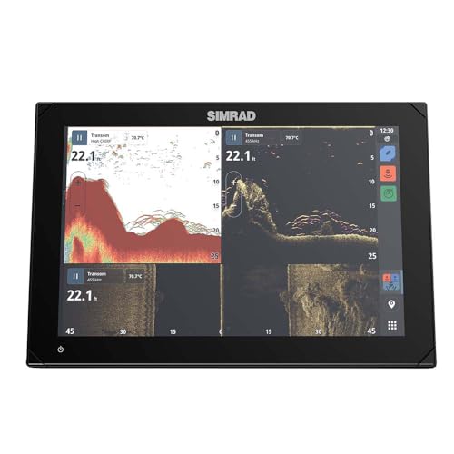 Simrad NSX 3009 - Chartplotter Fish Finder (No Transducer) with C-MAP Discover X Charts, Black