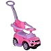 Produktbild COIL Rutschauto ab 1 Jahr mit Schiebestange 614 W - Baby Car Rutschauto für Kinder - 3-in-1 Design - Bobby Car Zubehör - Rutscherfahrzeug - Bobby Car mit Stange Lenkrad (Rosa)
