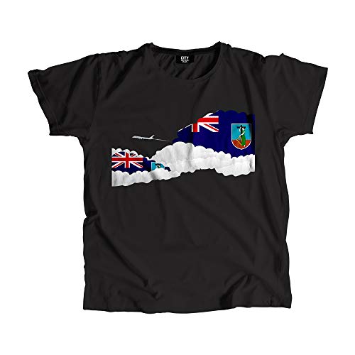 T-shirt Montserrat avion unisexe en coton doux pour passionnés d'aviation