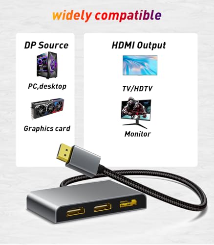 Acaba con la falta de puertos usando este adaptador DisplayPort dual y HDMI MST 7