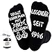 Belillpipi Geschenke zum 80 Geburtstag Mann, Socken 80. Geburtstag Mann, 1946 Geburtstag Geschenke, Lustige Socken mit Spruch Geburtstagsgeschenk für Männer Frauen Opa Oma ab 80