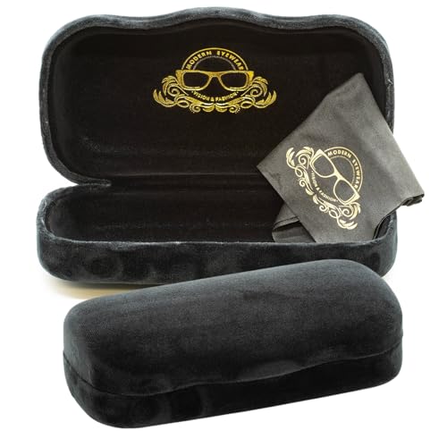 Image of Hard Shell Glasses Case w /Cloth,Velvet Reading Glass, Eyeglass Case, Lightweight, Crush-Resistant, Men & Women