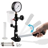 600Bar Diesel Fuel Injector Tester 6000PSI Diesel Injector Nozzle Tester Kit with Dual Scale Gauge to Adjust Injector Nozzle Pressure and Testing Diesel Injector Nozzle Pop Pressure Tester