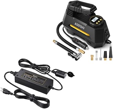 AstroAI AC to DC Converter 10A and AstroAI Air Compressor Tire Inflator