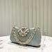 Selfrit Women's Luxury Fashion Mint Green Evening Clutch Handbag with Crystal Embellishment & Gold Chain, for Wedding, Party, Prom