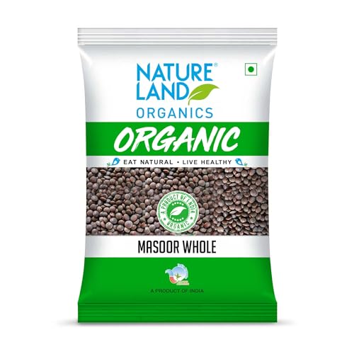 Image of Natureland Organics Masoor Whole /Sabut Pouch, 1 kg