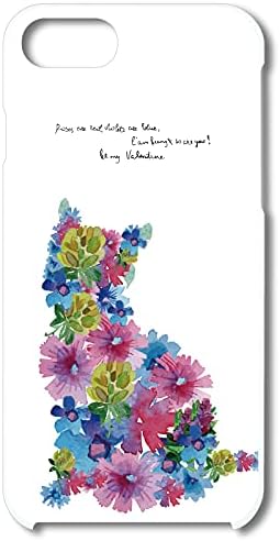 Amazon スマホ スマートフォン スマホハード型ケース 花の猫シルエットシリーズ 018 花シルエット猫 ホワイト Iphone6s Print Lab ケース