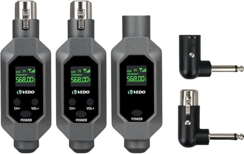 Conversor de microfone sem fio Transmissor e receptor XLR Sistema sem fio para microfone dinâmico pa